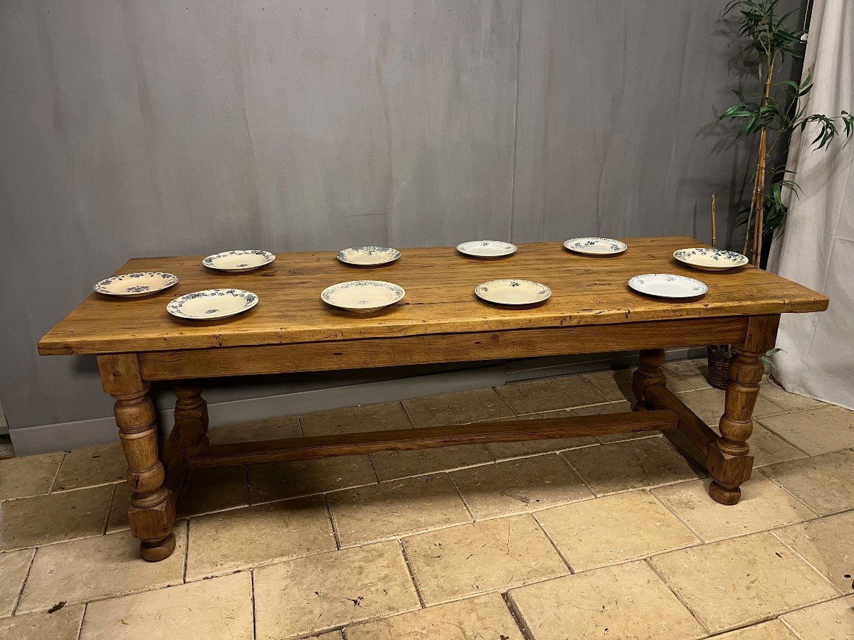 Natural Solid Oak Farmhouse Table Rectangular Desk 