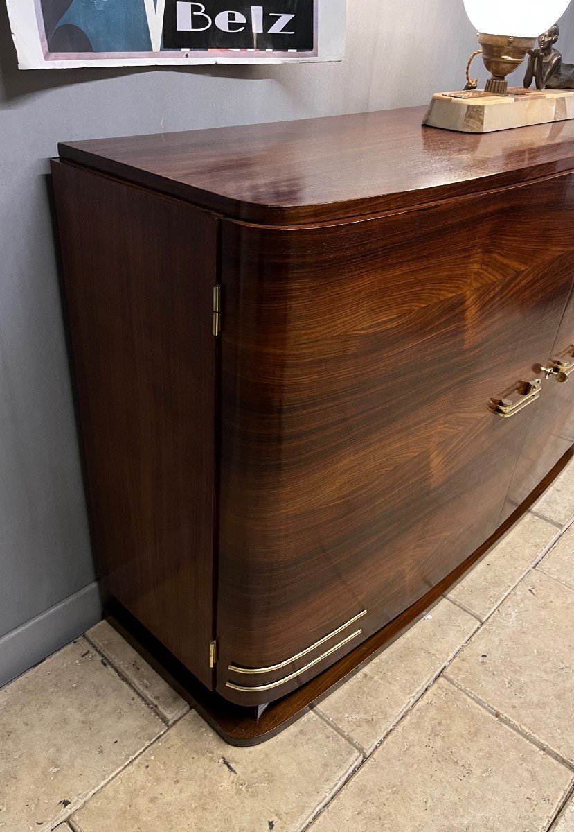 Long Art Deco Rosewood Sideboard -photo-3