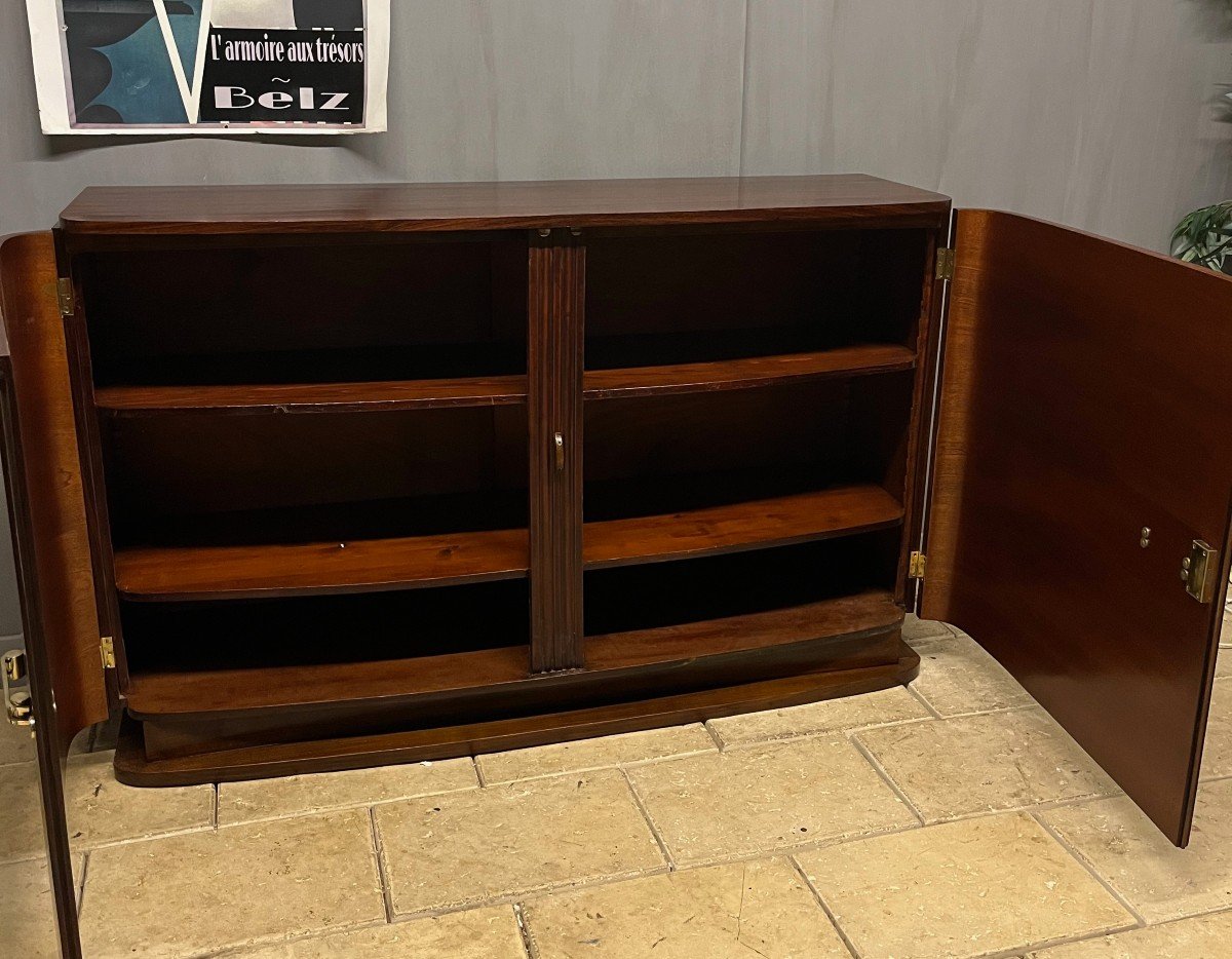 Long Art Deco Rosewood Sideboard -photo-4