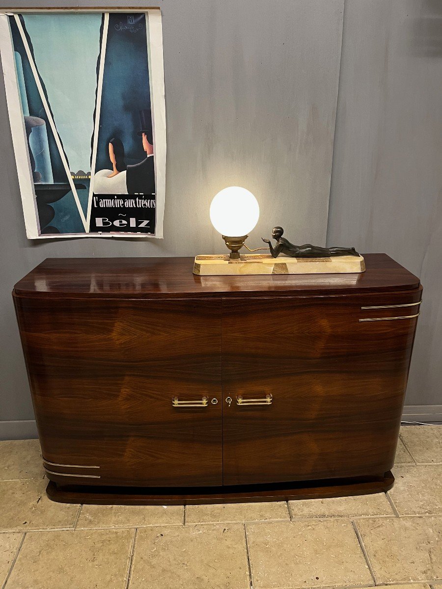 Long Art Deco Rosewood Sideboard -photo-1