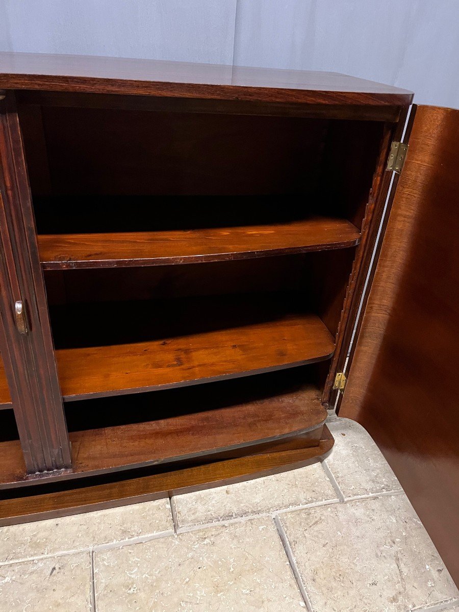 Long Art Deco Rosewood Sideboard -photo-4