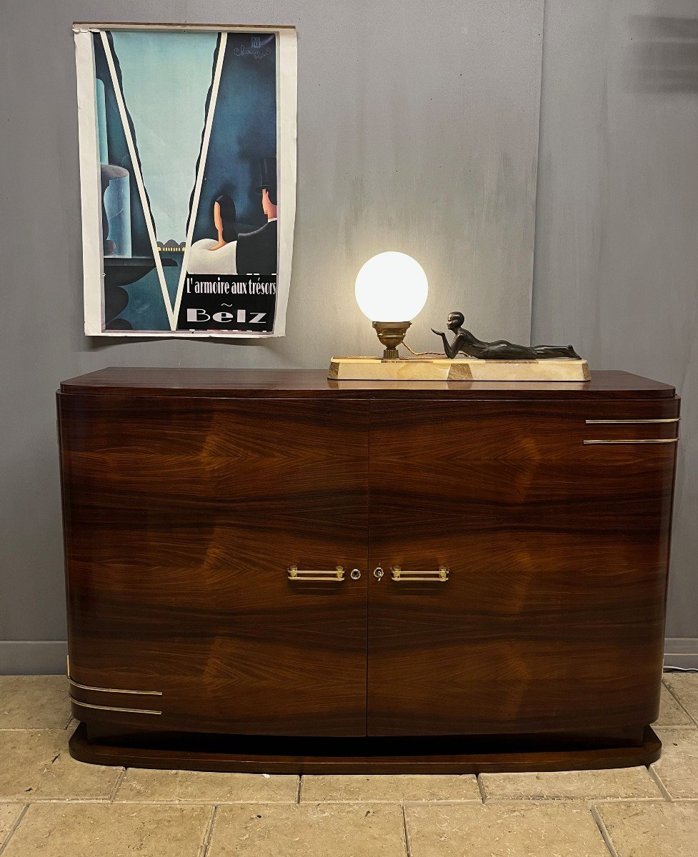 Long Art Deco Rosewood Sideboard 