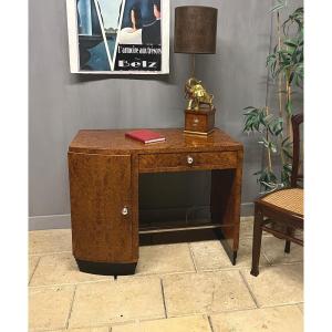 Art Deco Desk In Amboyna Burl. 