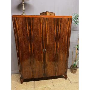 Art Deco Rosewood Office Cabinet Bookcase 