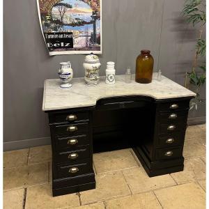 Counter - Pharmacy Bank Furniture Trade Oak / Marble