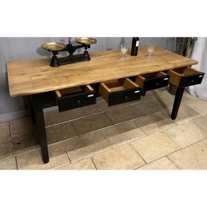 8 Drawer Workshop Table Farmhouse Rectangular Dining Room Desk