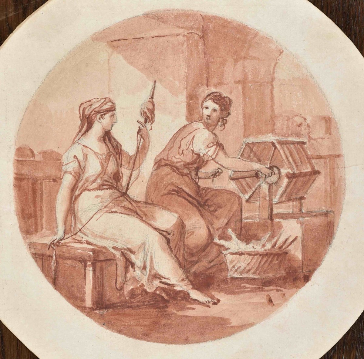 Antonio Zucchi (1726 - 1795), After Angelica Kauffmann, Set Of Four Drawings-photo-2