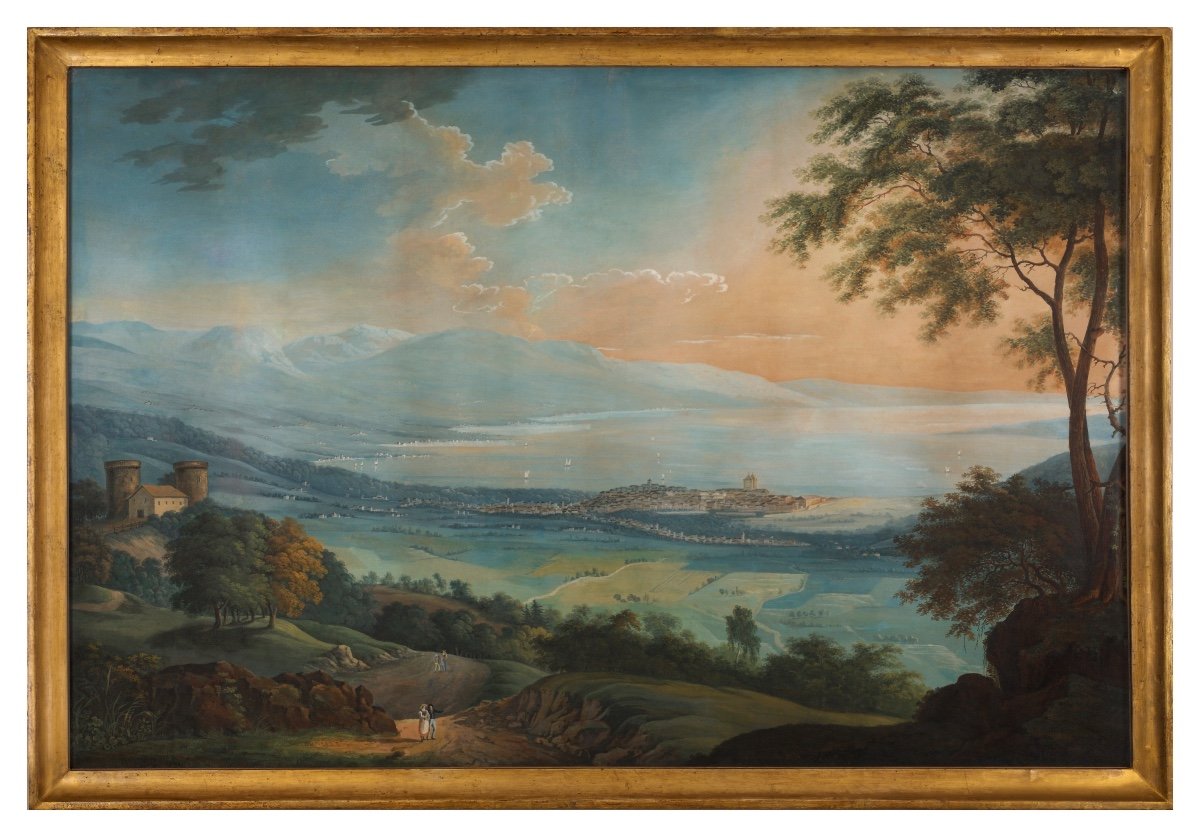 Hackert Carl-ludwig (1740-1796) (attributed To), View Of Geneva From Saconnex In Savoy-photo-2