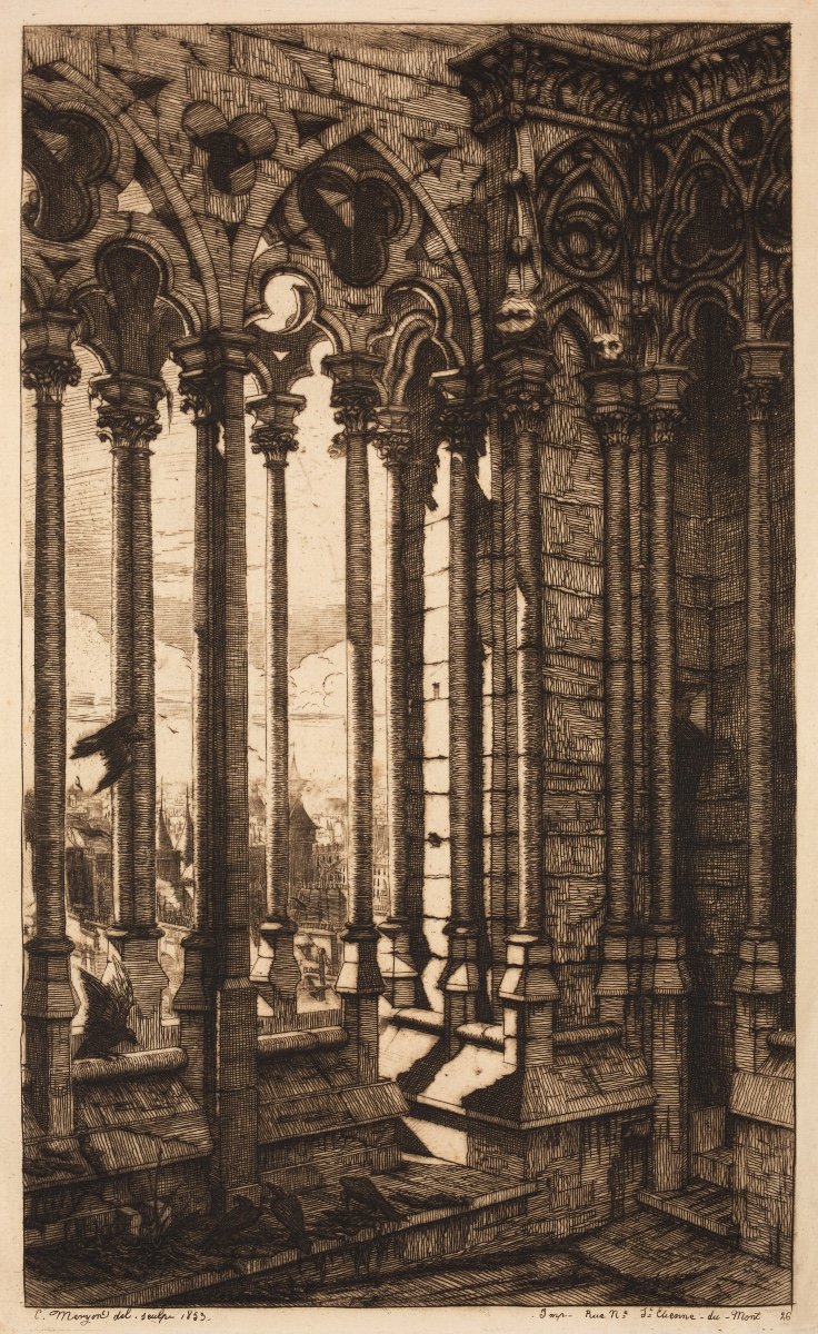 Charles Meryon (1821-1868),  La Galerie Notre Dame