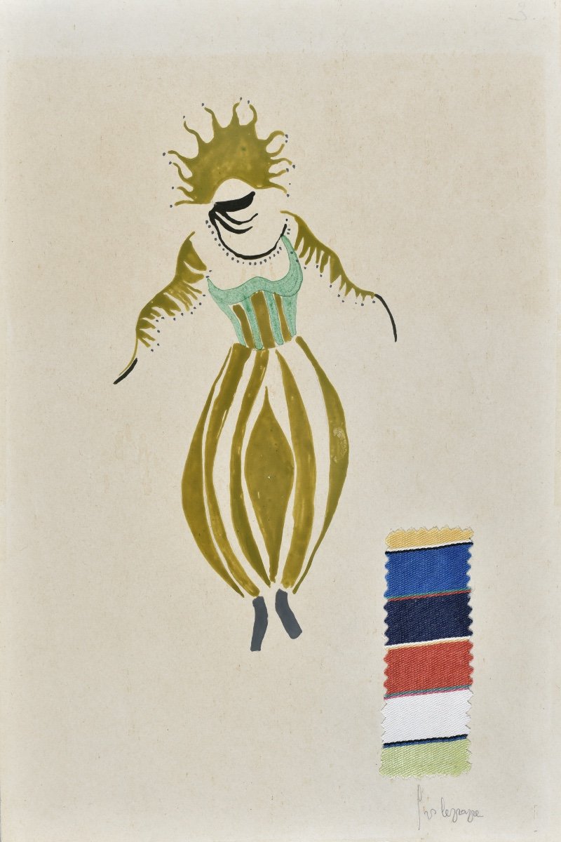  Georges Lepape  (1887-1971),  Projet De Costume