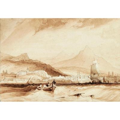 Adolphe ROUARGUE (1810-1870), Rade de Rio de Janeiro, Brésil