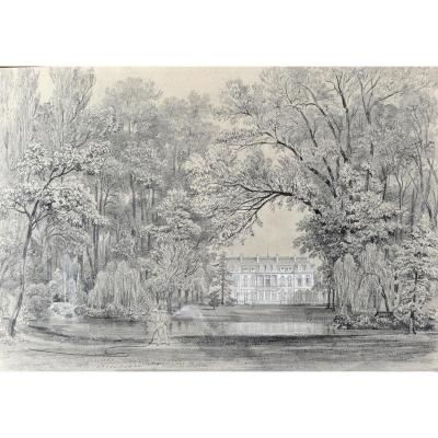 Félix Benoist (1818-1896), l'Elysée Vue Des Jardins, Mine Graphite