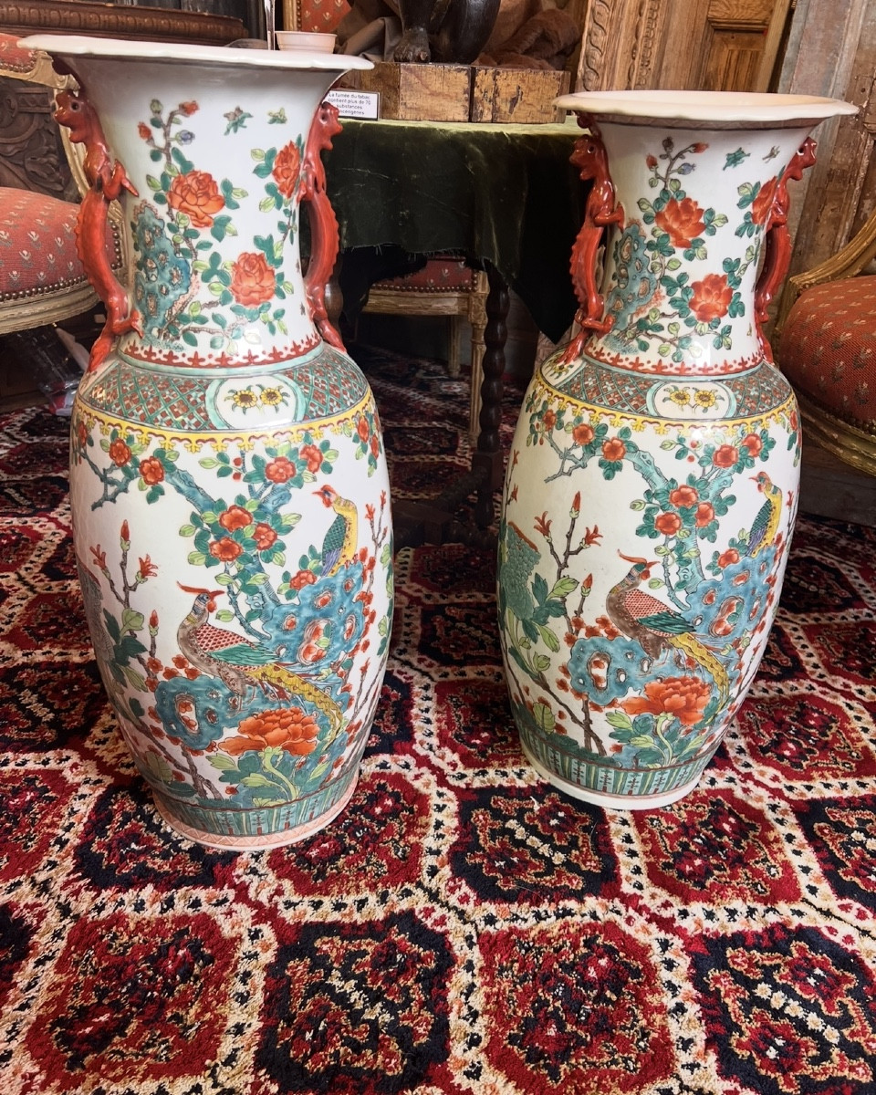 Very Large Chinese Decorative Vases. -photo-1