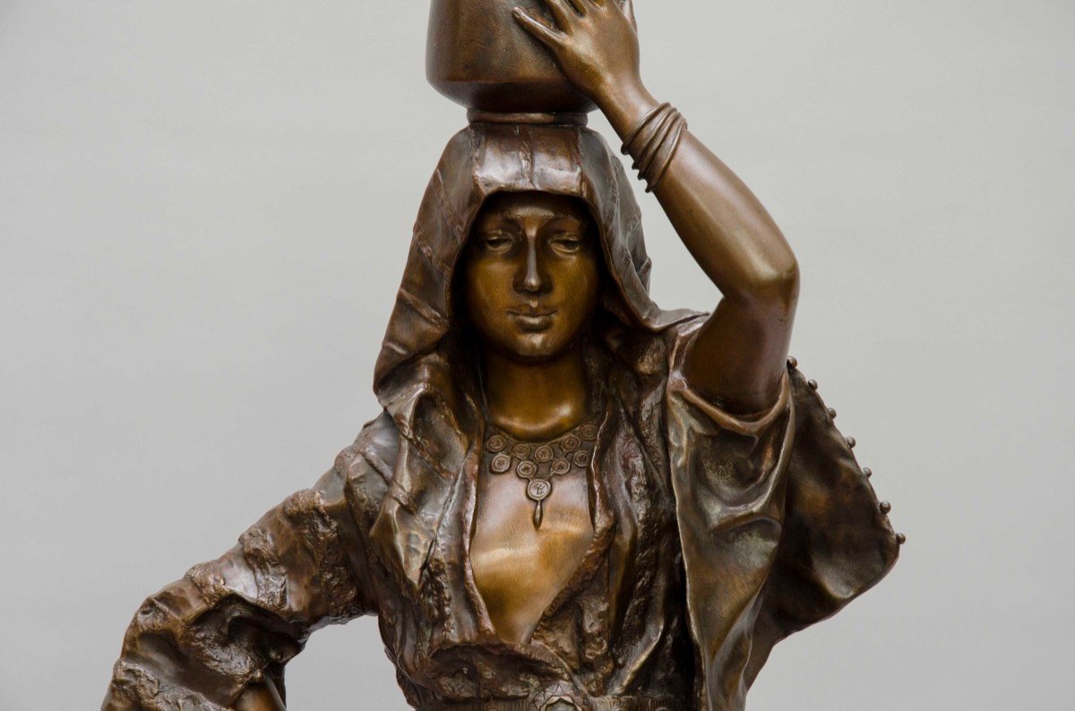 Bronze 'rebecca', By Leroux Gaston (paris 1854-1942)-photo-2