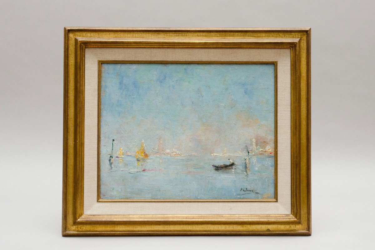 “venice” Oil, Jamar Armand (liège 1870 - Brussels 1946), Dated 1925