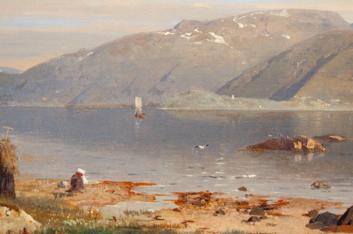 « Fjords En été », Rasmussen Georg Anton (stavanger 1842 - Berlin 1914)-photo-3