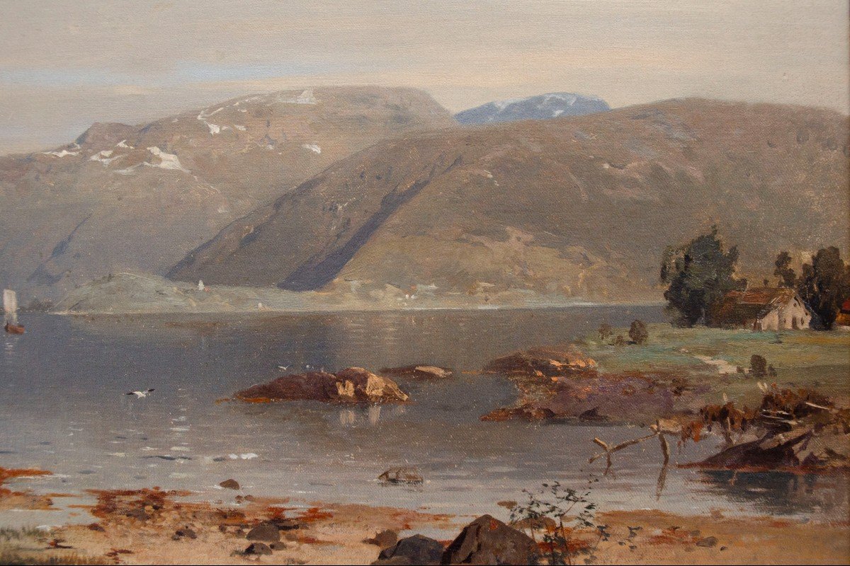 "fjords In Summer", Rasmussen Georg Anton (stavanger 1842 - Berlin 1914)-photo-3