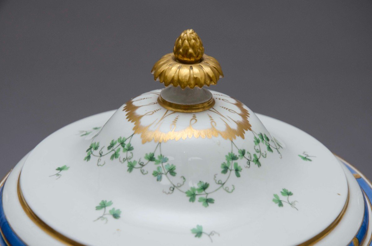 Grande Paire De Rafraîchissoirs En Porcelaine De Vienne 18e Siècle (1783)-photo-7