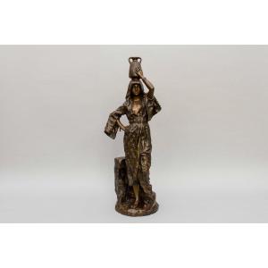 Bronze 'rebecca', By Leroux Gaston (paris 1854-1942)