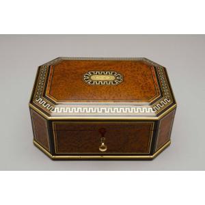 Marquetry And Mother-of-pearl Jewelry Box, France, Napoleon III