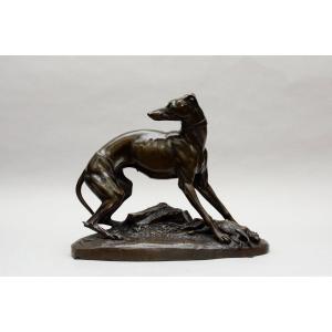 Bronze "lévrier", Jean-françois-théodore Gechter, Vers 1843