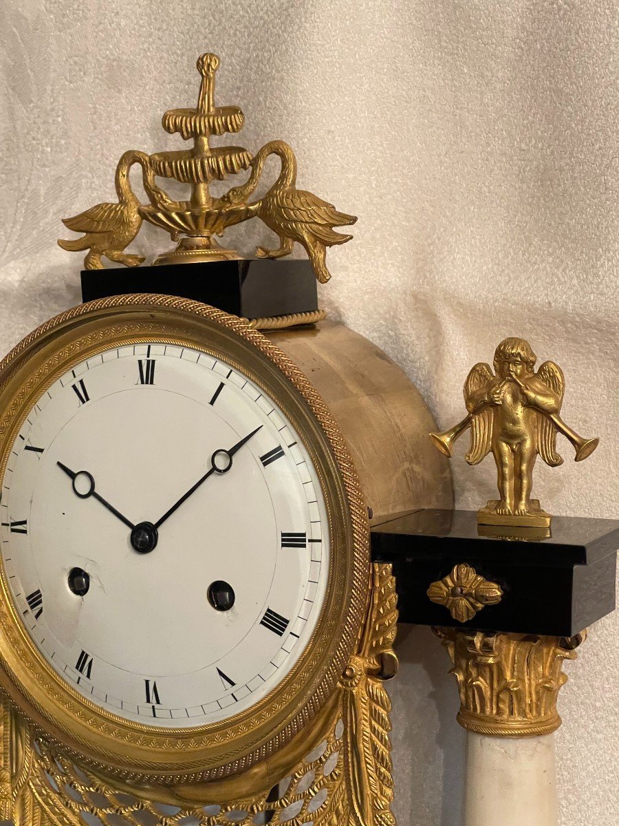 Marble And Gilt Bronze Portico Clock Directoire Period - Revised-photo-1