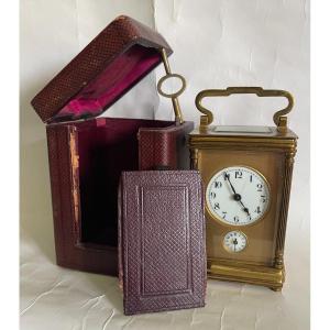 Old Travel Clock And Its Box