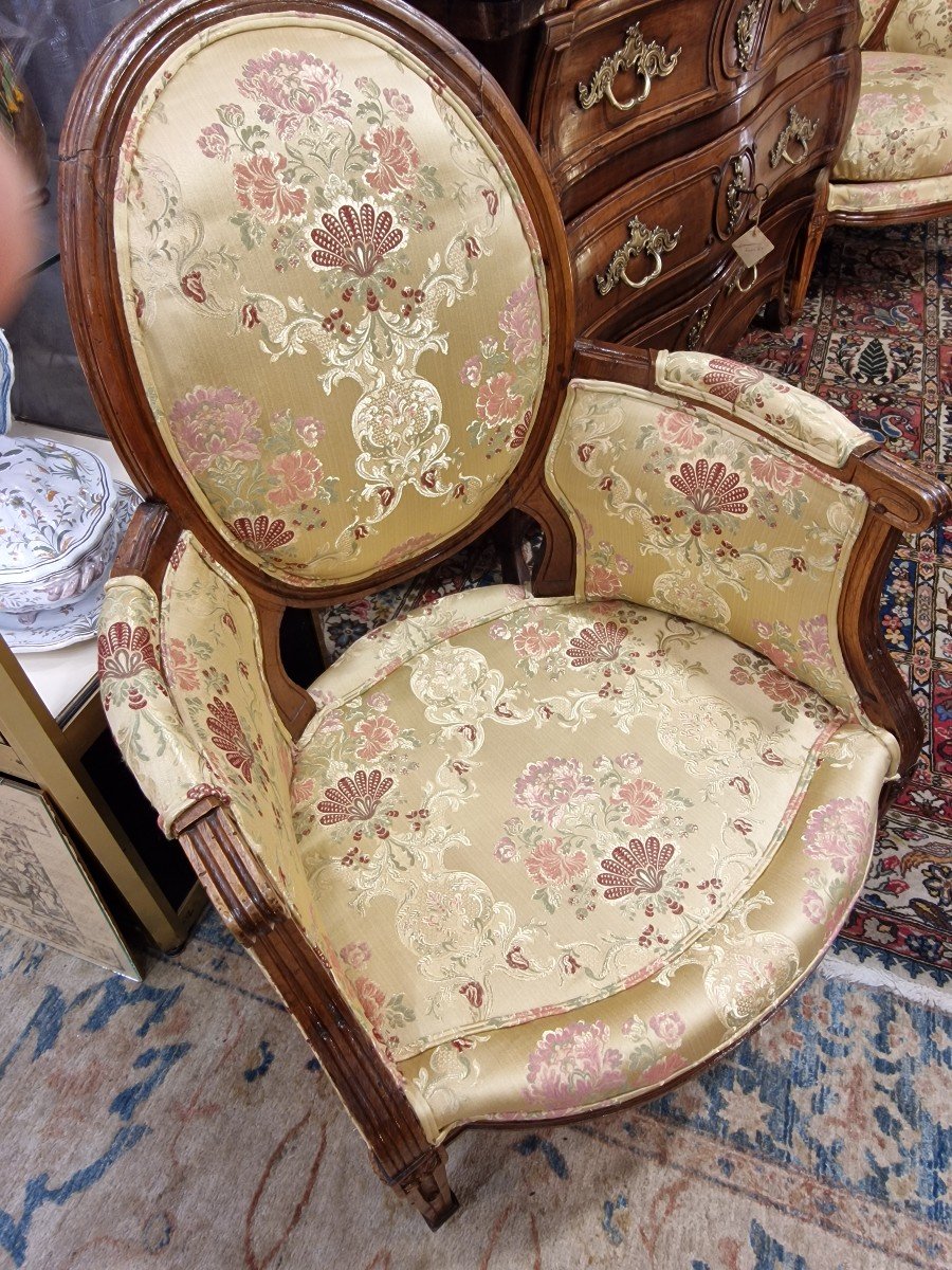 Pair Of Large Shepherdess Medallions 18th Century Louis XVI Attributed To Delaporte-photo-5