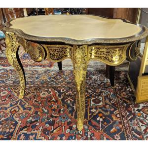 Napoleon III Boulle School Desk In Natural Tortoise Shell 