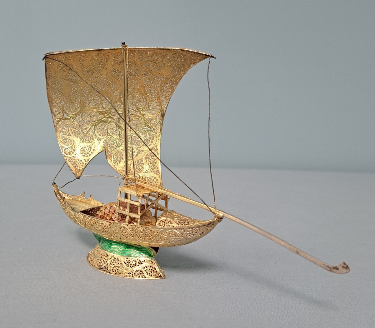 Sterling Silver Boat: Rabelo-photo-2