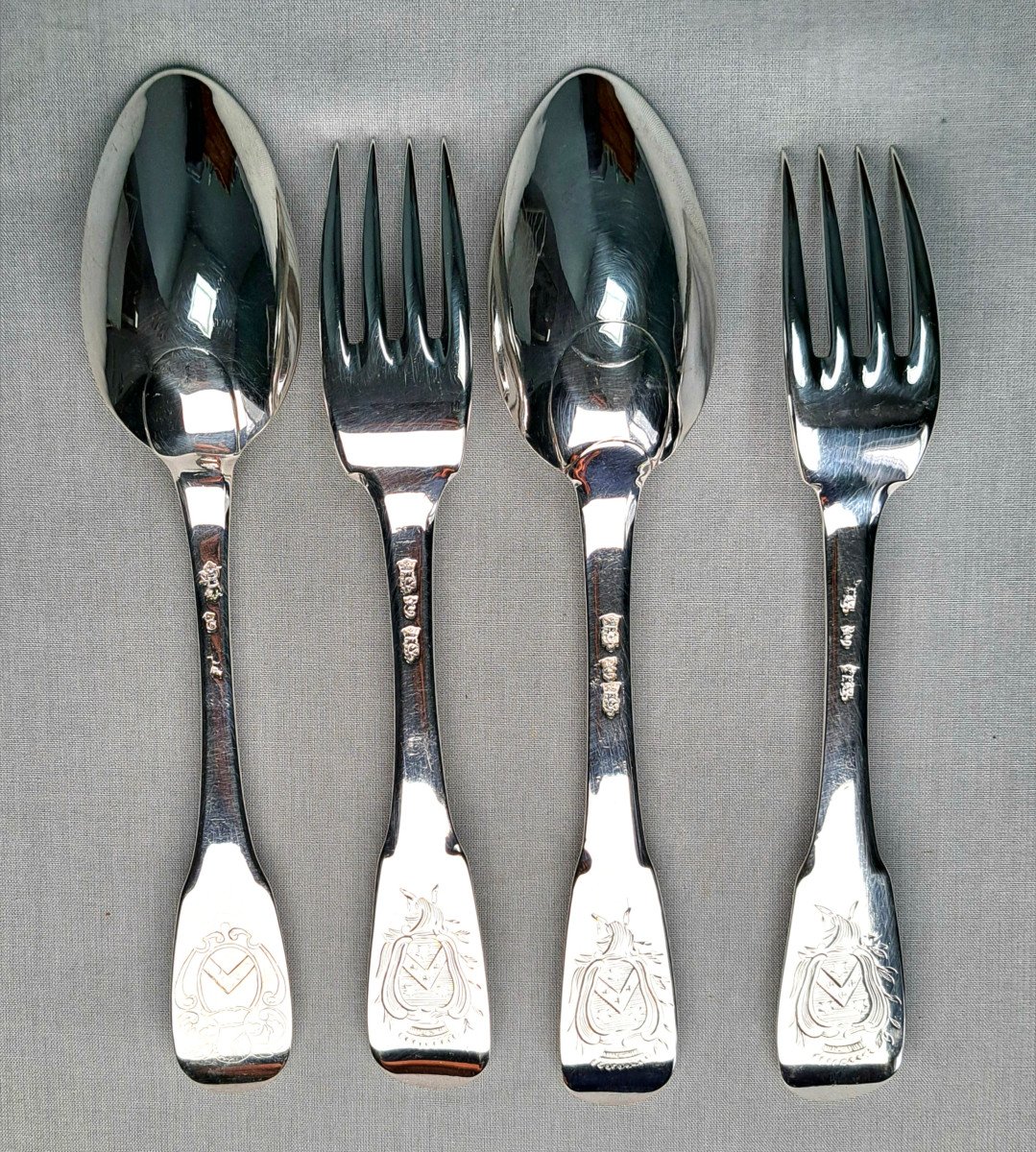 2 Cutlery In Sterling Silver: Farmers General-photo-7