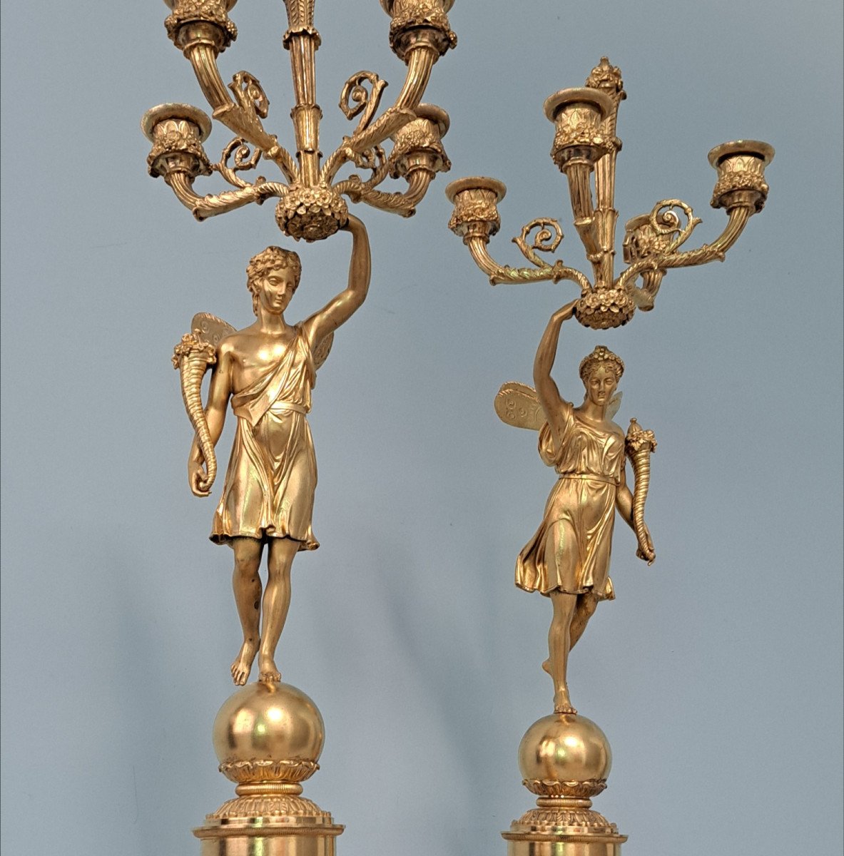 Paire De Candelabres époque Empire.-photo-6