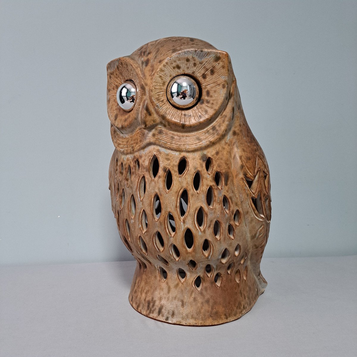 Owl: 1970s Table Lamp.-photo-2