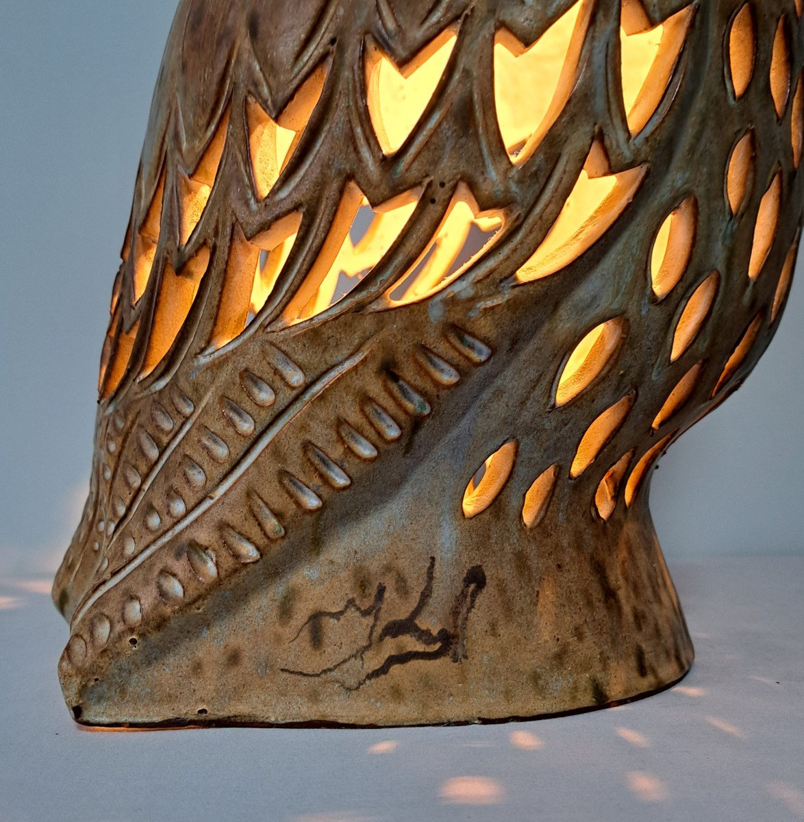 Owl: 1970s Table Lamp.-photo-4