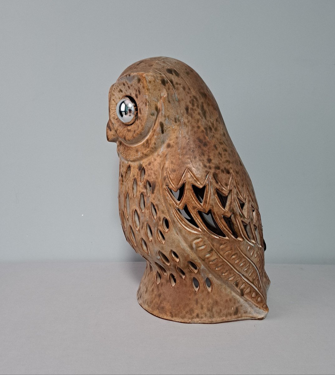 Owl: 1970s Table Lamp.-photo-3