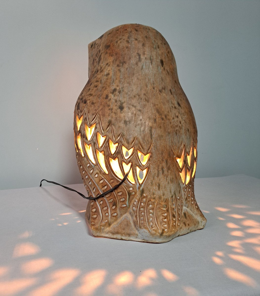 Owl: 1970s Table Lamp.-photo-4