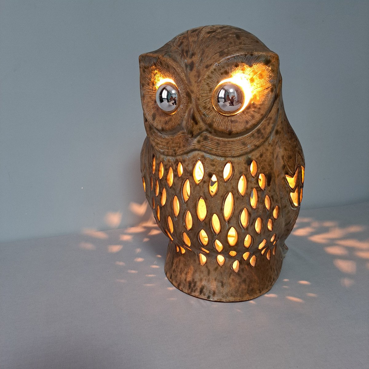 Owl: 1970s Table Lamp.-photo-7