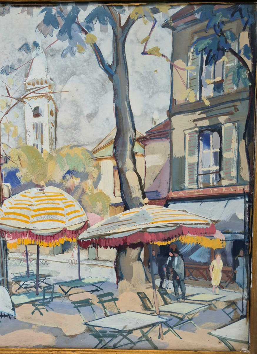 Montmartre Place Du Tertre: Jean Hugon.-photo-2