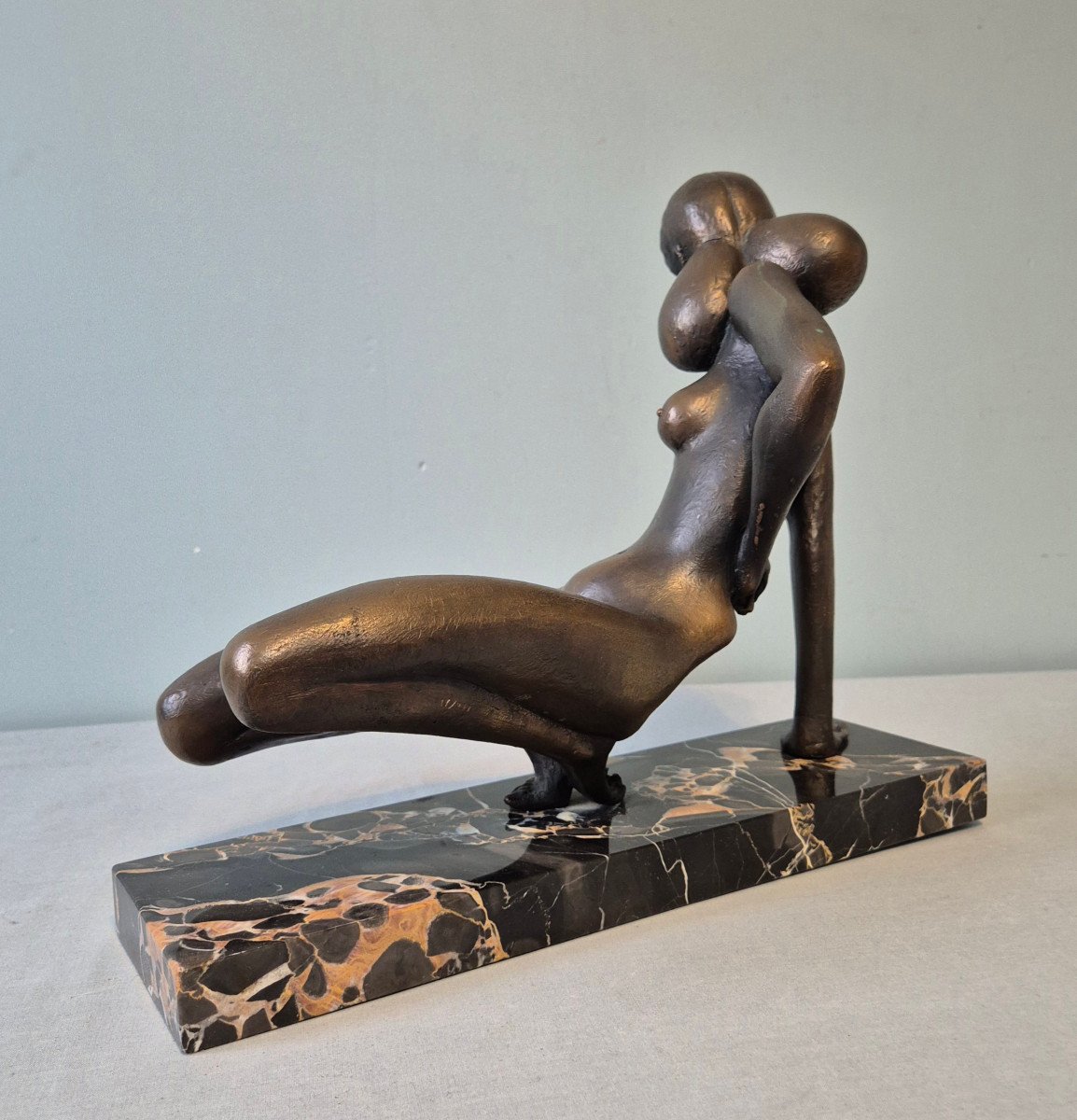 Nude: Seated Woman. In Bronze By Sergio Capellini.-photo-2