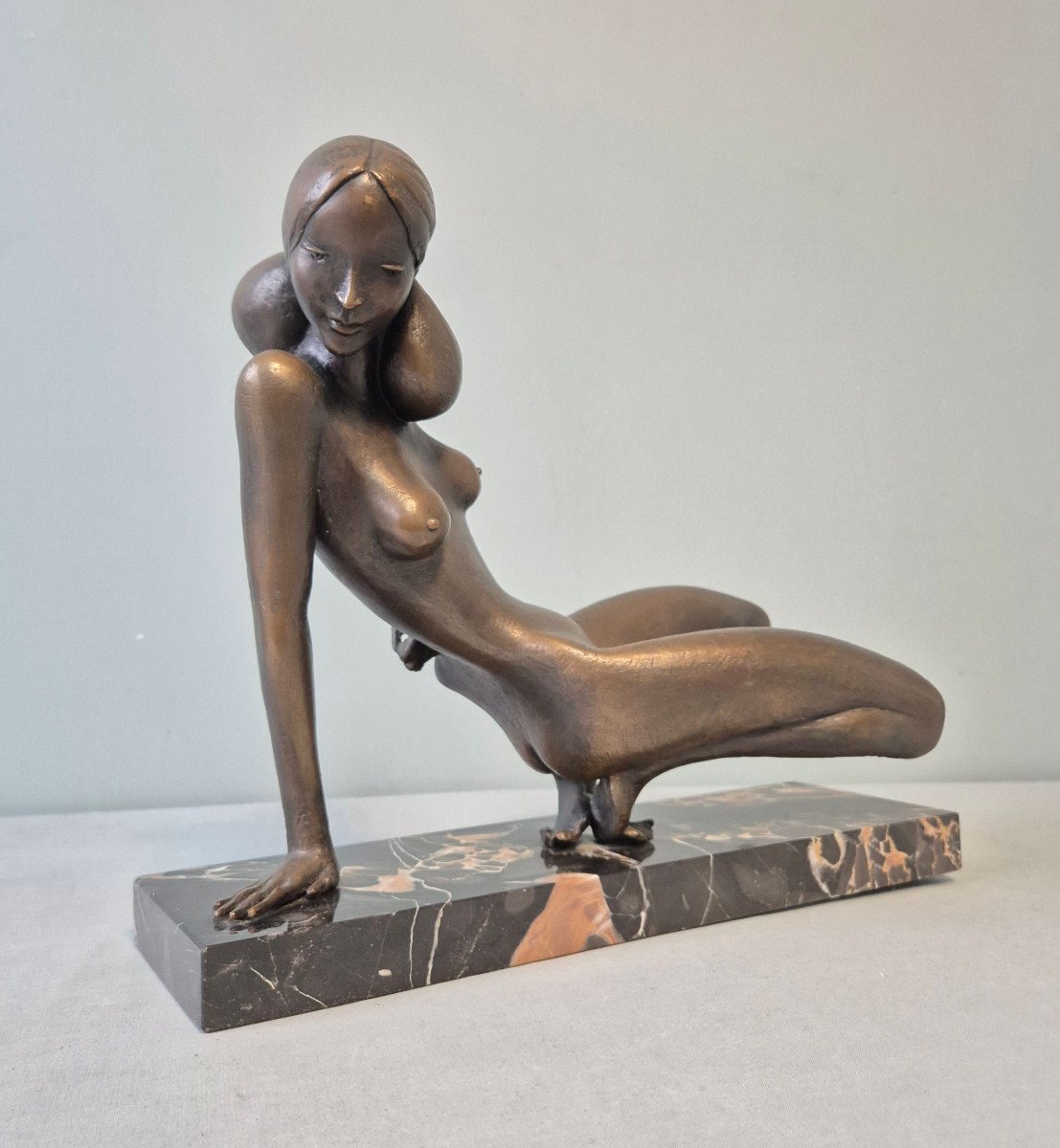 Nude: Seated Woman. In Bronze By Sergio Capellini.