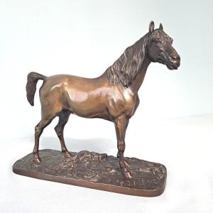 Cheval Arabe En Bronze: Pierre-Jules Mène.