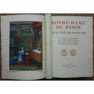 Notre Dame Of Paris And The Vows Of Louis XIII: Vloberg 1926