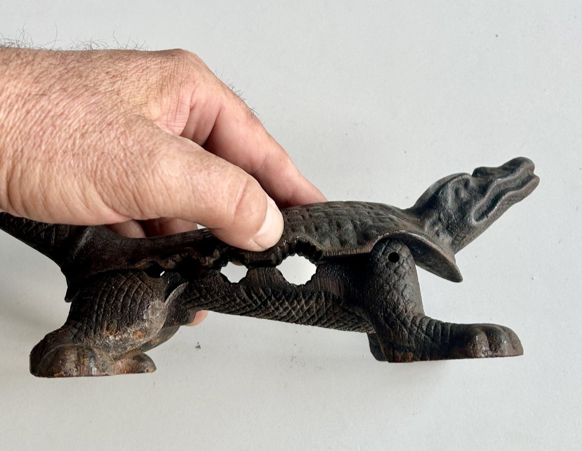 Mache Apothecary Stopper 19th With Crocodile-photo-3