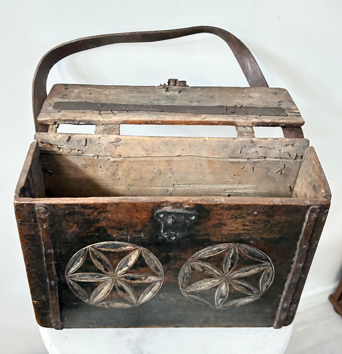 Wooden Schoolbag Folk Art - Haute Savoie-photo-2