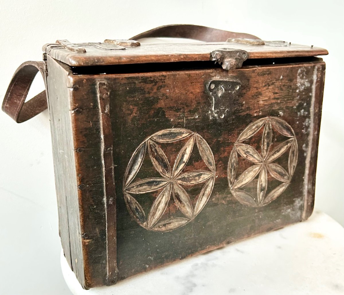 Wooden Schoolbag Folk Art - Haute Savoie-photo-5