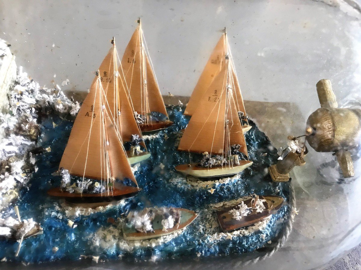 The Regatta Of Antibes Diorama In A Canister-photo-4