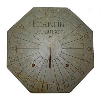 Sundial Octagonal Dedication - Dated 1819 In Slate