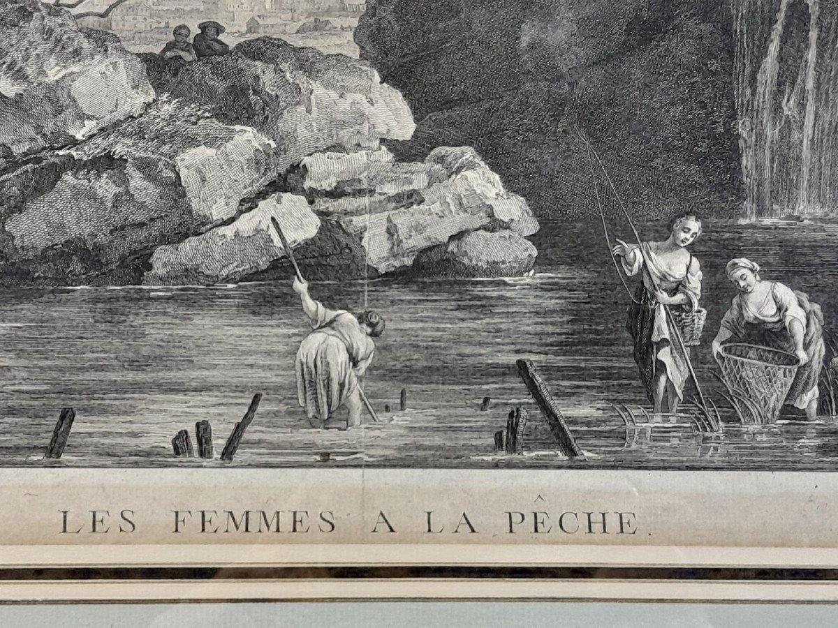 Gravure, Les Femmes à La Pêche , d'Après Joseph Vernet-photo-4