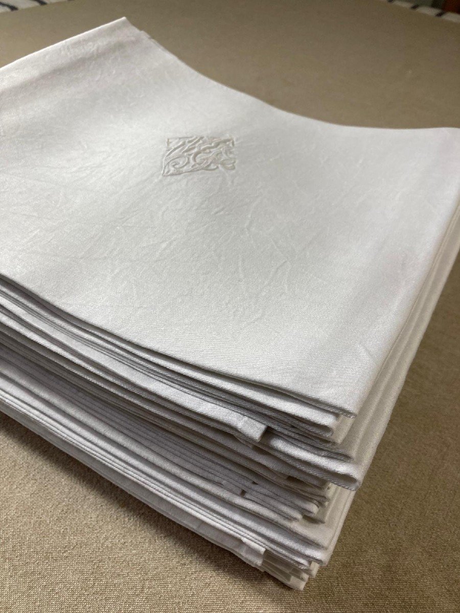 Set Of 24 Monogrammed Napkins  -photo-3