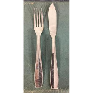 Christofle 12 Fish Cutlery Sets Atlas Model